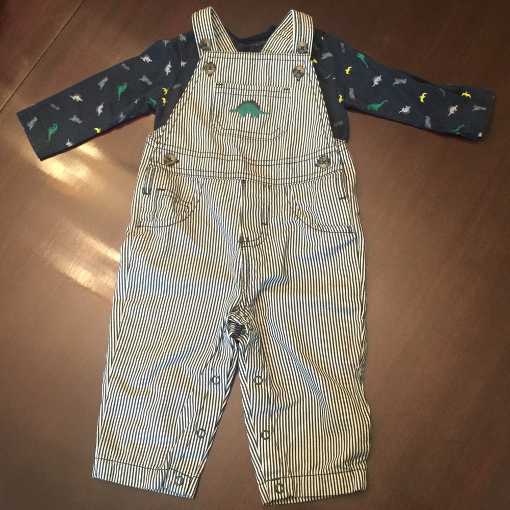 Carter’s Dinosaur Overalls and Shirt Set 6m